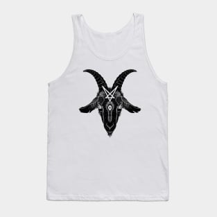 Satanic goat head with pentagram Tank Top